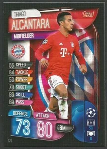 TOPPS CHAMPIONS LEAGUE MATCH ATTAX 2019-20- #179-BAYERN MUNICH-THIAGO ALCANTARA - Picture 1 of 1
