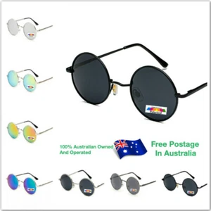 Polarised Mens Womens Vintage Polarized Glasses Eyewear Round Sunglasses R001 - Picture 1 of 31