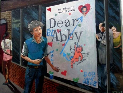 Arte popular divertido 'Bob Dylan in the Village', artista mostrado con Finster - KATA BILLUPS Foto 1 de 4