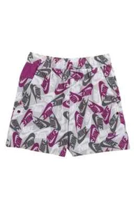 Boys' $40 Nike Gray/Purple Logo Print Shorts XL+ 18-20 Extended Size NWT - Picture 1 of 1