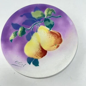 Vintage K&G Luneville Frankreich 9" Wandteller lila Paare Landhaus Kern um 1880 - Bild 1 von 7