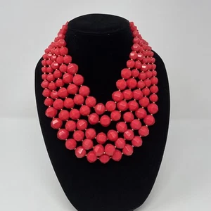 Kate Spade New York Womens Gold Tone Bright Pink Cut To The Chase Necklace Bib - Picture 1 of 6