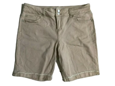 No Boundaries Denim Shorts Size 17 Beige Stretch Mid Rise Women's Juniors - Image 1 of 4