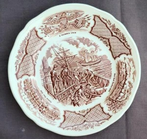 Alfred Meakin Fair Winds Bread Plate – U.S.S. Constitution Engaging Chinese Junk - Picture 1 of 4