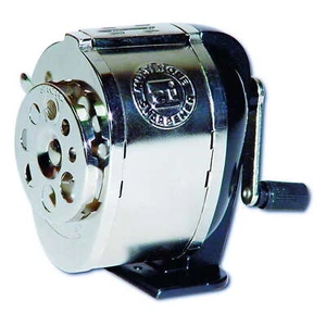 Mountable Heavy Duty Steel Pencil Sharpener, Sharpens 8 Sizes, Silver - Picture 1 of 2