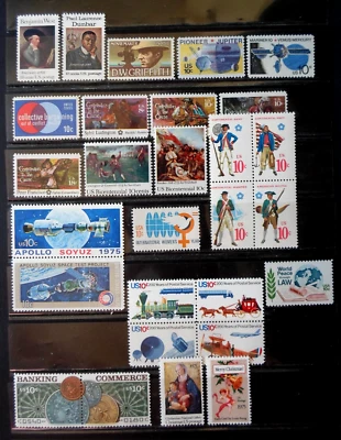 1975 Year Set - Cat # 1553-80 Twenty-Eight Stamps MNHOG - Image 1 of 4