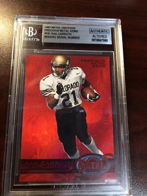 1997 METAL UNIVERSE PRECIOUS METAL GEMS RED PMG #181 RAE CARRUTH BGS AUTHENTIC - Image 1 of 2