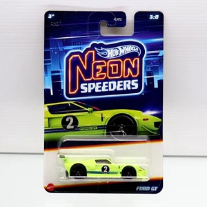 2024 Hot Wheels Themed 1/64 Neon Speeders Ford GT 3/8 Diecast Car Race - Picture 1 of 5