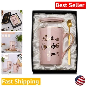 Grandma Gifts - Best Grandma Ever Mug - Marble Ceramic Coffee Mug - 14oz Pink - Picture 1 of 9