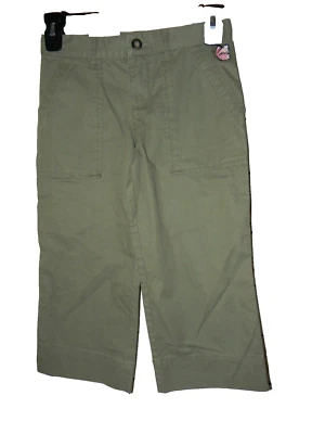 Carters Girls Green Size 7 Pants Chino Style Adjustable Waist 100% Cotton NWT - Image 1 of 4