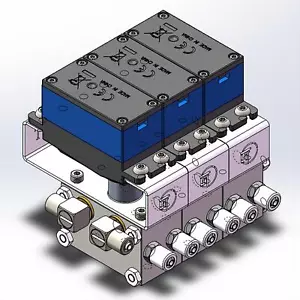 Metal Directional Valve 3CH for 1/12 1/14 RC Excavator Loader Dozer Model - Picture 1 of 2