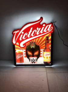 Victoria Beer WWE World Wrestling Entertainment Rey Mysterio Mask LED Light Sign - Picture 1 of 11