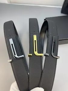 4.0 Men's Belt Letter T Buckle Belt Business and Leisure Versatile Belt - Picture 1 of 12