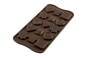 Praline Mold Knöpfet Silicone Chocolate Mold Weets Schokoform - Picture 1 of 2