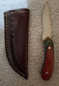 Beautiful Handmade Hunting Knive And Case 7 Inch With 3 Inch Blade - Picture 1 of 2
