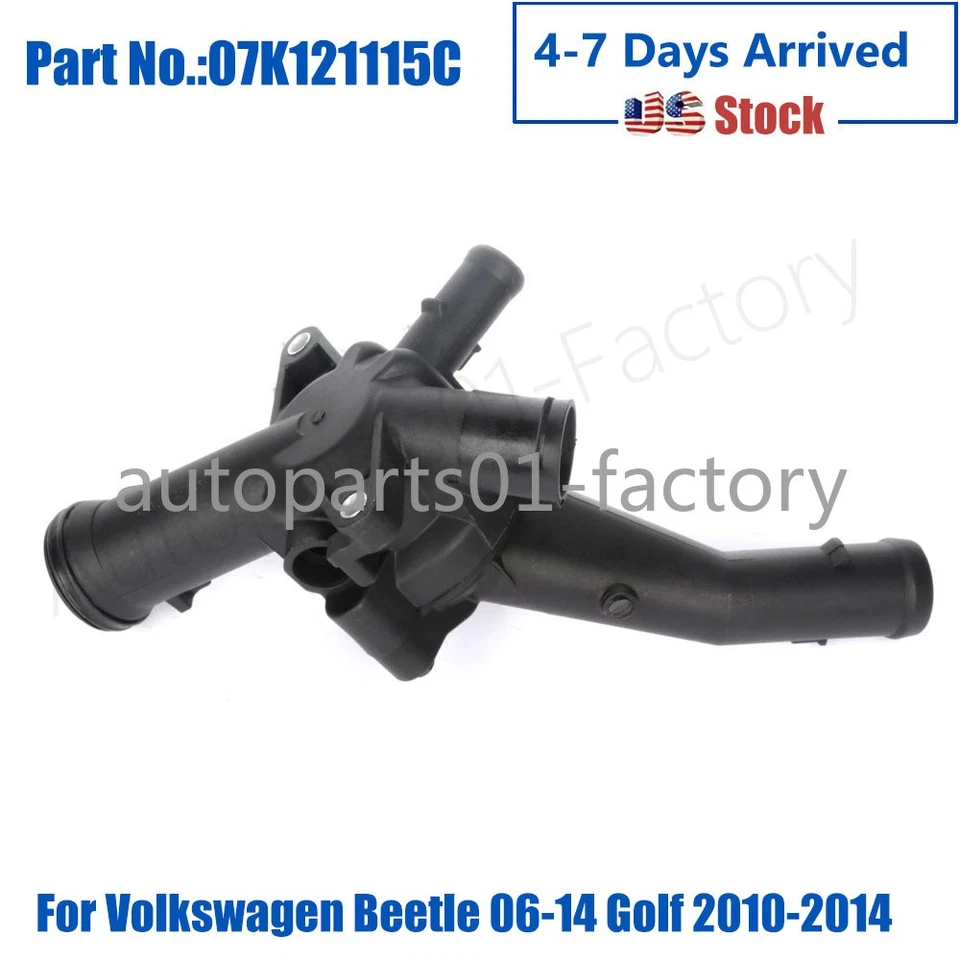 Conjunto de carcasa de termostato de refrigerante de motor para Volkswagen Beetle Golf Jetta Foto 1 de 4