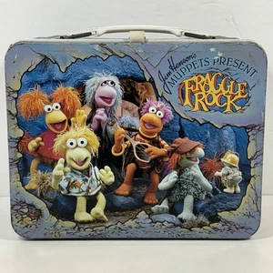 Porta pranzo vintage 1984 Fraggle Rock metallo senza thermos scritta interna coperchio - Foto 1 di 7