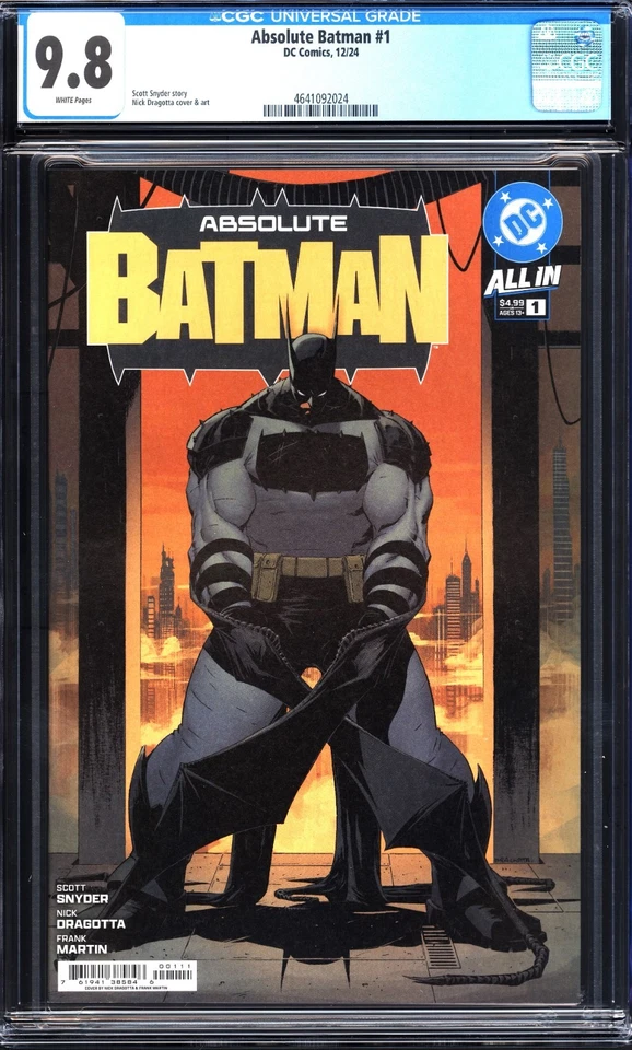 Absolute Batman #1 Nick Dragotta Cover (DC Comics December 2024)