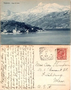 Cartolina Tremezzo lago di Como Italia panoramica vista montagna - Foto 1 di 1