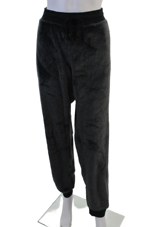 Pantalones de pijama de punto acanalado difuso con cordón para mujer PJ Salvage gris negro talla XL Foto 1 de 4