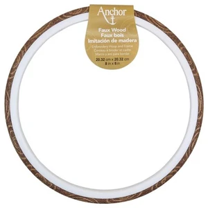 Anchor Faux Wood Round Embroidery Hoop 8"A4407008 - Picture 1 of 8