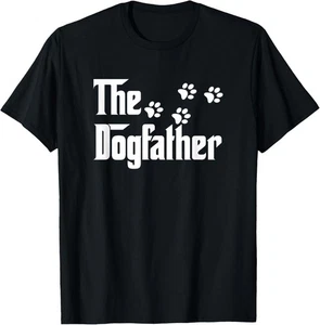 The Dogfather T Shirt Dad Fathers Day Gift Dog Lover Gift Unisex T-Shirt - Picture 1 of 3