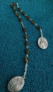 Vintage bernsteinfarbene Gebetsperlen Jesus Mutter Maria  - Bild 1 von 6