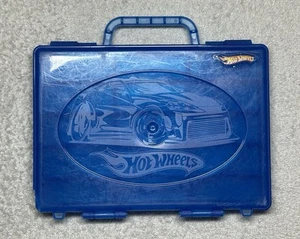 Hot Wheels 15 Car Carry Case Collectors Acrylic Storage Bin Translucent Blue VTG - Picture 1 of 7