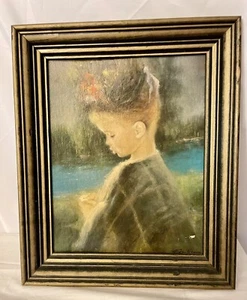 De colección "Preciosa" pieza de arte sobre lienzo por Armando Gentilini 17x14 marco de madera fina - Imagen 1 de 24
