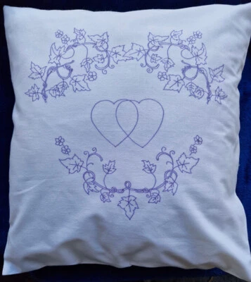 CROSS STITCH STREET Valentine Heart Freestyle Embroidery printed Cushion Cover embroider CSO137