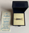 Ring mit 5 blauen, echten Saphiren ( mit Zertifikat ) -835er Silber-Ringgröße 52