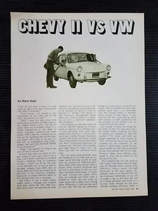 Vintage 1968 Chevy II vs Volkswagen 1600   - 4 Page Article - Imagen 1 de 2