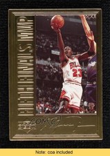 1997 UD Authenticated 22 kt Gold Photo Cards 2909/10000 Michael Jordan