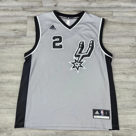 Adidas NBA Jersey San Antonio Spurs Kawhi Leonard Grey Size Medium Cover