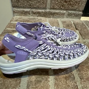 Keen Womens Size 5.5 Bungee Braided Cord Purple White Sandals Fisherman - Picture 1 of 17