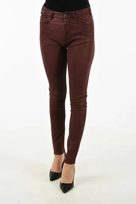 DROMe Cordero Elástico Cuero Ajustado Borgoña Pantalones Leggings Jeans Borgoña S 2 NUEVO Foto 1 de 4
