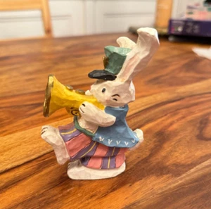 Kurt S. Adler Spring Town Bunny Band "HORN/TRUMPET" Holiday Decoration - Picture 1 of 5