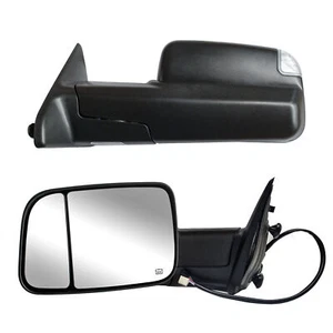 Towing Mirrors Fit 2014 2015 2016 2017 2018 Dodge Ram Power Heated Signal Sensor - Picture 1 of 12