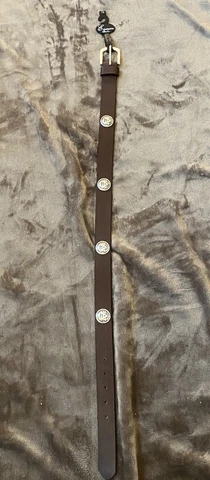 Auburn Tigers genuine leather brown belt size 28 Cover