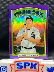 2021 Topps Heritage High Number ANDREW VAUGHN PURPLE HOT BOX PARALLEL RC #624 - Picture 1 of 1