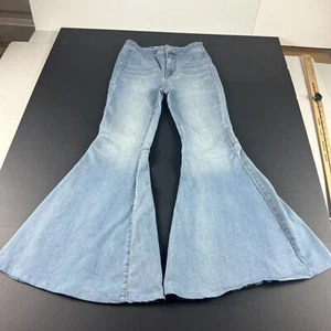 Free People Jeans Women's 26x27* Float On Flare Skinny Blue Denim Hemmed Tag 25 - Picture 1 of 21