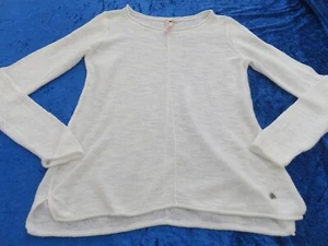 WHITE STUFF SHABBY CHIC WHITE 69% LINEN & 31% COTTON LIGHTWEIGHT JUMPER UK 10 - Picture 1 of 12