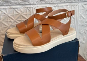 Cole Haan Sandalo Donna Grandpro Rally Castine Sandalo con Tacco, Pecan/Avorio, 10,5 - Foto 1 di 5