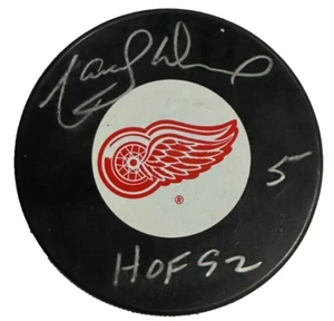 Marcel Dionne Autographed Detroit Red Wings Hockey Puck W/ HOF 92 - Picture 1 of 3