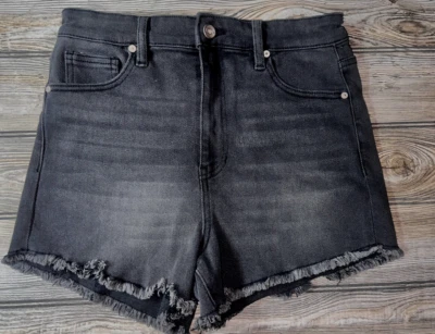 Kendall + Kylie Denim Shorts Size 11 Black Cut Off The Drifter High RIse - Image 1 of 4