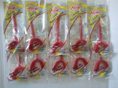 ADAMS USA Mouth Guard Sports Football Hockey Contact Sports Lot Of 10 ADAMS With Strap 🟥