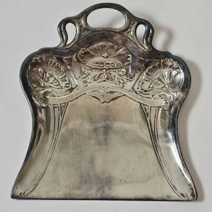 Art Nouveau Brass/silver Poppy Crumb Catcher Tray Dust Pan Joseph Sankey & Sons - Picture 1 of 24