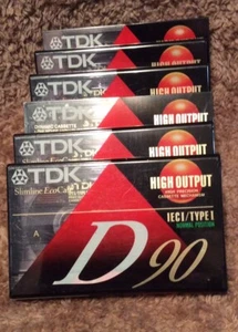 TDK D90 High Output IECI/Type I Lot Of 6 - Picture 1 of 2