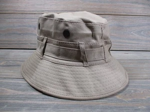 VINTAGE Norm Thompson Hat Cap Fitted Mens Large Khaki Canvas Fishing Outdoor 90s - Picture 1 of 11
