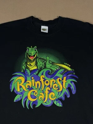 Camiseta Iggy Rainforest Café Iguana Años 90 Para Hombre Talla XXL Negra Hecha en EE. UU. Foto 1 de 4